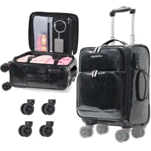 Expandable Carry On Luggage with Detachable Wheels
