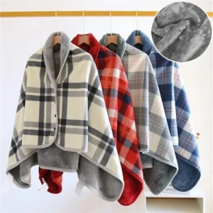 Thick Plaid Blanket Warm Winter Shawl